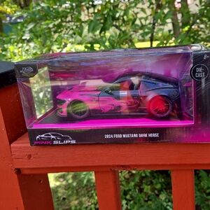 2024 Ford Mustang Dark Horse Die-Cast Car - Black and Pink